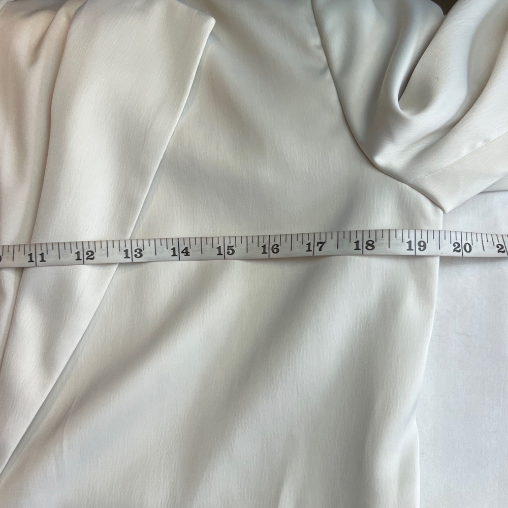 House of Harlow 1960 Satin Belted Blazer Cream SZ XS - Picture 9 of 10